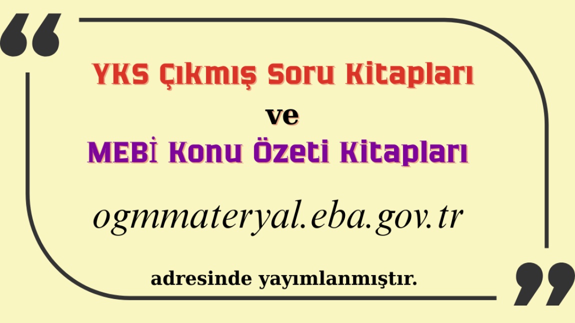 YKS ÇIKMIŞ SORU KİTAPLARI YAYIMLANDI