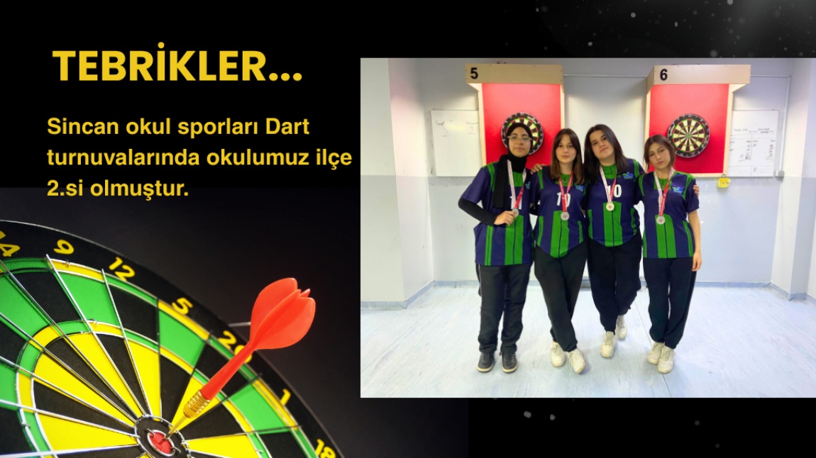 DART TURNUVASINDA İLÇE 2.Sİ OLDUK